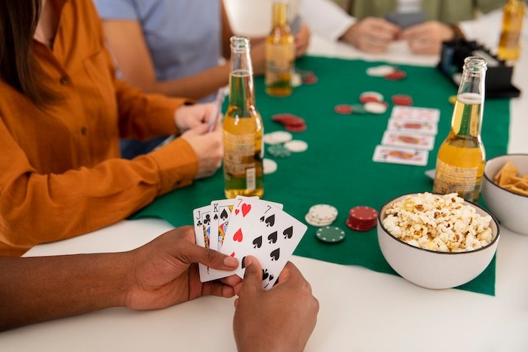 Layar permainan kasino langsung nota4d menampilkan meja blackjack dengan dealer profesional